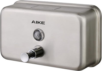 AIKE AK1005 Commercial Soap Dispenser – 37oz Capacity, Brushed Stainless Steel Surface Mount
