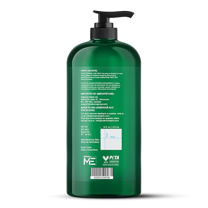 Botanic Hearth Tea Tree Body Wash -16 fl oz- All-Natural Antifungal & Odor-Control Shower Gel for Acne, Athlete’s Foot, Ringworm, Jock Itch & Healthy Skin,Sulfate & Paraben Free, for Men and Women