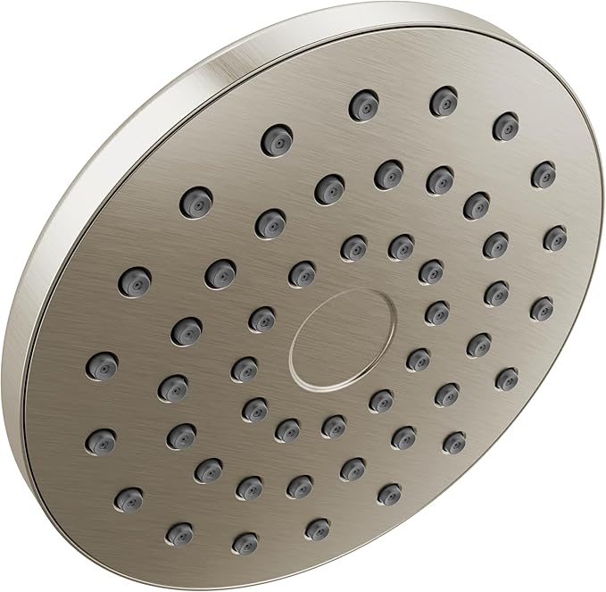 Delta PivotPro Brushed Nickel Rain Showerhead, Single Setting 7 Inch Round Shower Head, Showerheads, 1.75 GPM Flow Rate, SpotShield Brushed Nickel 75104SN