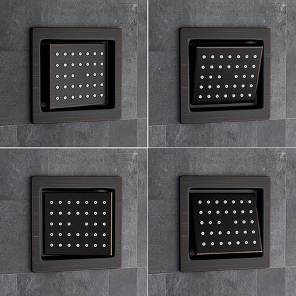 Oil Rubbed Bronze Digital Display Shower System with 16X24 inch Ceiling Overhead Shower Head(Rain & Waterfall Modes), 4 PCS Body Jet and Handheld Spray