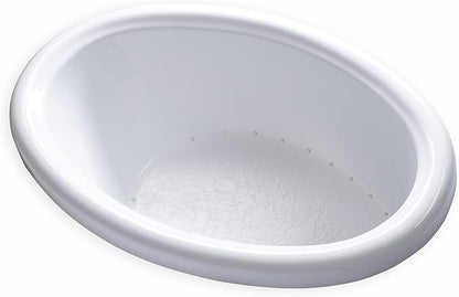 Carver Tubs - DJO5839 - Whrilpool Bathtub With Heated Jetted Air - 58"L x 39"W x 18.5"H - White Oval Acrylic Tub - End Drain