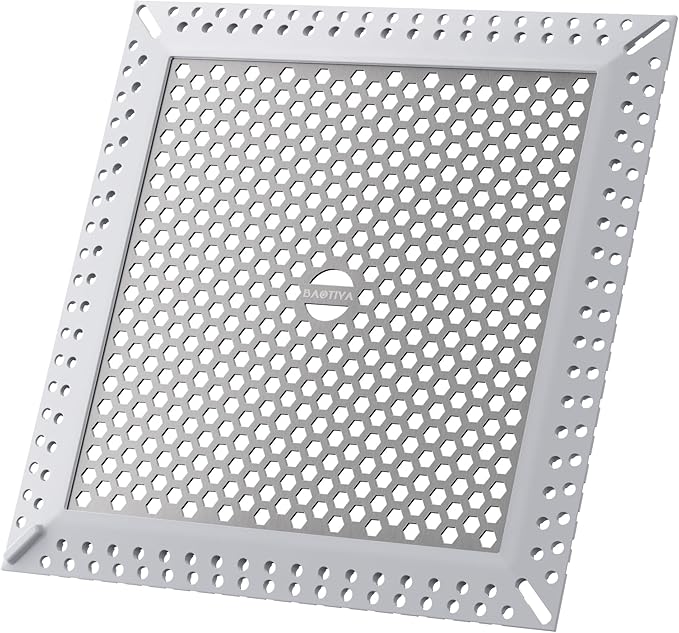Not Moving Shower Drain Hair Catcher,Effective Hair Catcher Shower Drain,Square Flat Shower Drain Cover Protector Filter,Efficient Drainage,Hair Trap Stopper (Gray, 6 inch)
