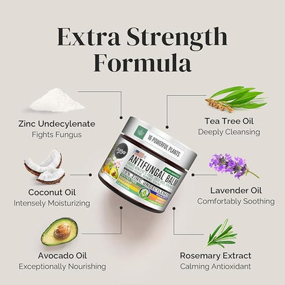 Puriya Clinically Proven Antifungal Cream for Skin Fungus, Extra-Strength Athletes Foot Cream Treatment, Jock Itch, Ringworm Treatment for Humans, Anti Fungal Itchy Skin Relief with Tea Tree Oil