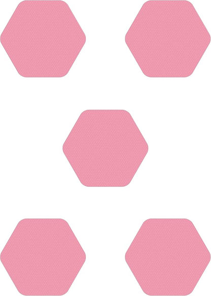 Kahuna Grip Bathtub Bath and Shower 5¼" Hexagon Non-Slip Traction Treads (Pink)