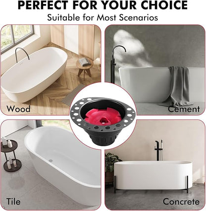 Freestanding Tub Drain Rough-in Kit, Bathtub Drain Kit with PVC Adapter and Brass Tail Pipes, Compatible with Free Standing Bathtubs, Copper Bathtub and Floor Mounted Bathtub