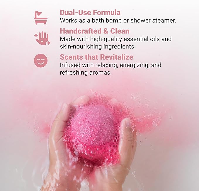 Mom Bomb Lavender Honey Bath Bomb (Shower Steamer) – Essential Oils, Clean Ingredients – Relaxing Aromatherapy Fizz, Skin-Softening – Made in USA - Gift for Women 7 Ounce