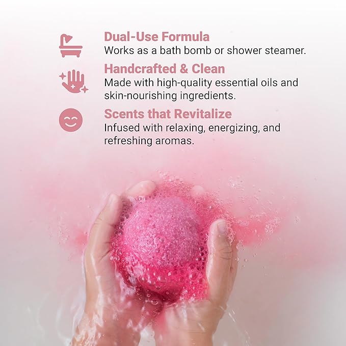 Mom Bomb Coconut Lime Bath Bomb (Shower Steamer) – Essential Oils, Clean Ingredients – Relaxing Aromatherapy Fizz, Skin-Softening – Made in USA - Gift for Women