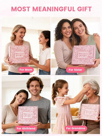 16Pcs Rose Spa Kit - Relaxing Bath & Body Care Gift Set with Bath Bombs & Lotions for Women. The Perfect Mother's Day Birthday Christmas or Thank You Gift for Mom Wife Friend Relaxing Home Spa Set