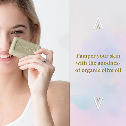Calithea 3 Pack Soap Bars:100% Pure Olive Oil Soap