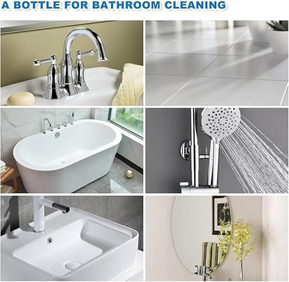 NBDIB 2PC Bathroom Descaler Foam Cleaner Spray,2025 Upgraded Stubborn Stains Cleaner, Bathroom Descaler Spray,All Purpose Rinse Cleaning Foam for Toilet, Bathtub, Tile, Glass and Sink