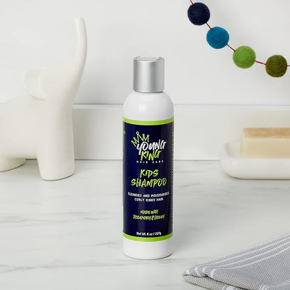 YOUNG KING HAIR CARE Kids Shampoo For Boys | Cleanse and Hydrate Natural Curls | Plant-Based and Harm-Free (4 oz)