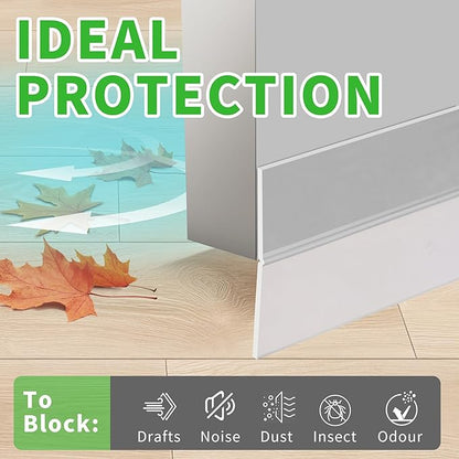 Weather Stripping Door Seal – 100% Silicone, 33ft Strong Adhesive, Flexible Sealing for Gaps & Drafts, Perfect for Energy Efficiency and Weatherproofing