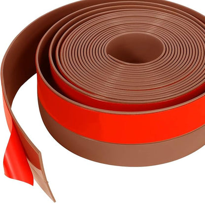 Silicone Weather Stripping 1 inch Width 20 Feet Length, Seal for Door Under Bottom, Gap, Side, Glass Shower Door, Sliding Door,Windows, Brown