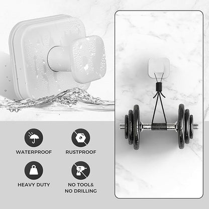 Shower Hooks for Inside Shower,Reusable Suction Cup Hooks for Glass Window,Mirror,Removable Towel Hooks for Bathroom,2 Pack(White)