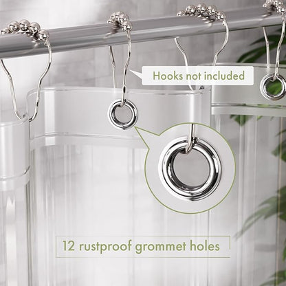 AmazerBath Extra Long Shower Curtain Liner, Clear Shower Curtain Liners 96 Length, 72x96 Inches Plastic Shower Curtain Liner, Cute PEVA Tall Shower Liner, Bathroom Shower Curtain Liners with 3 Magnets