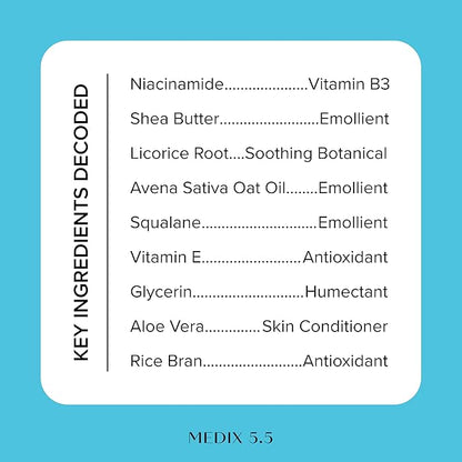 MEDIX Fragrance Free Niacinamide Face Moisturizer + Shea Butter Cream For Face & Body Lotion | Anti Aging Skin Care Firming Cream For Wrinkles, Dark Spots, Large Pores, 15 Fl Oz, 2-Pack