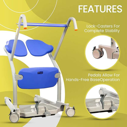 ArjoHuntleigh Sara Stedy Sit to Stand Manual Patient Lift Aid | Fully Assembled Elderly Assistance Products | Holds up to 400 Pounds | Intended for Users 4'11" - 6'6"