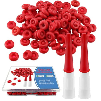 100 Pcs Caulk Tube Sealer Caps, Caulking Gun Tip Caps, Caulking Tool Accessory, Caulk Sealer Saver for Open Caulking Tube Sealing and Preserving, with Storage Box for Easy Storage