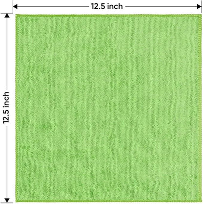 HOMEXCEL Microfiber Cleaning Cloth 50 Pack, 12.5 x 12.5 inch Microfiber Towels for Cars, Ultra Absorbent Car Washing Cloth, Lint Free Streak Free Cleaning Rags for Car, Kitchen, and Window, Multicolor