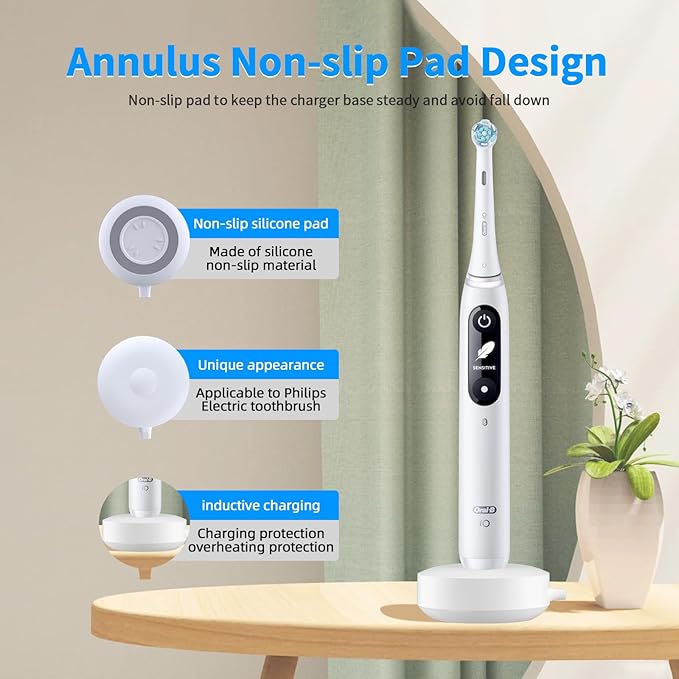 Replacement Charger for Oral-B iO Series iO7 iO8 iO9 Electric Toothbrush, Model 3768 Magnetic Charging Base for Oral-B Electric Toothbrush iO Series,White（Incompatible IO4/5/6