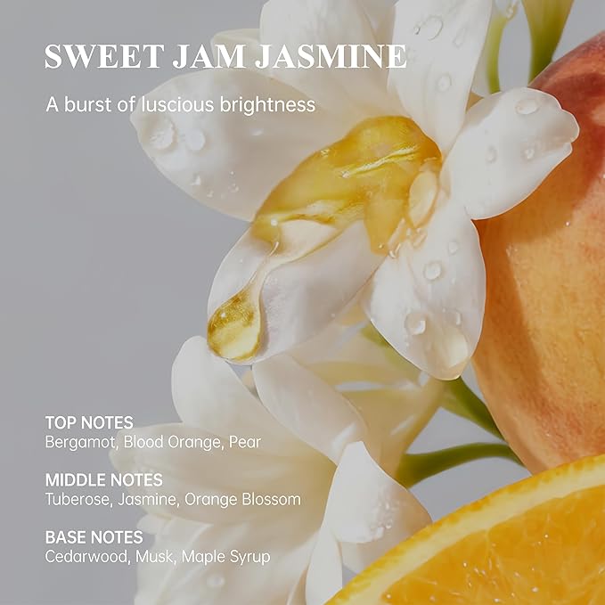 Atom Fresh Fine Fragrance Body Wash – Sweet Jam Jasmine Scent | Gentle Amino-Acid Cleanser with Oat, Soapberry & Vitamin E | Plant-Based & Sulfate-Free, 16.94 fl oz