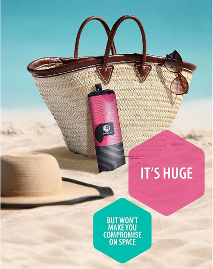 VENTURE 4TH Microfiber Beach Towel: Quick-Dry, Compact, Sand-Free, Absorbent, Sandproof and Lightweight - Perfect for Camping, Beach, and Roadtrips (Watermelon Design | 35x78 inches)