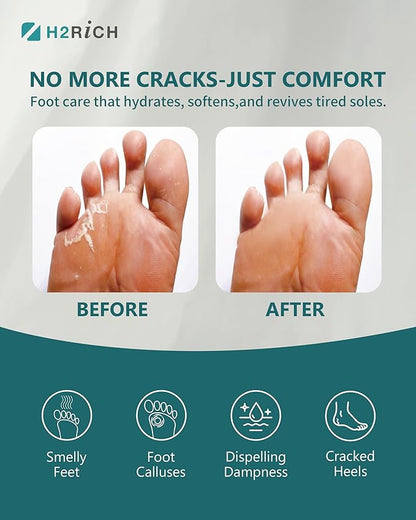 Hydrogen Foot Soak Effervescent Tablets 3 Pack | Ginger & Mugwort Herb Foot Bath, Relaxing Spa Pedicure Care | Improves Circulation, Soothes Tired Feet, Softens Calluses, Controls Odor