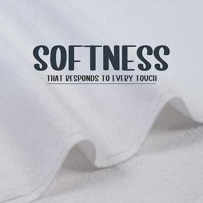 500 GSM 100% Cotton White 3-Pcs Bath Towel Set | Ultra Soft Highly Absorbent Bathroom Towels | Quick Dry Long Lasting Hotel Spa Quality for Home & Gym