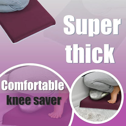 Supa Ant Baby Bath Kneeler and Elbow Rest Pad –Mom’s Choice Award Winner –US-Designed Extra Thick Bathtub Kneeling Pad with 8 Suction Cups, 5-Pocket Organizer, Non-Slip, Cushioned, Durable (Bordeaux)