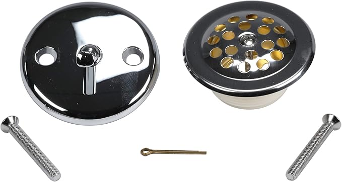 DANCO All-in-One Drain Trip Lever Conversion Kit, Chrome, Fits 1-1/2-Inch or 1-3/4-Inch Drain Shoe, 1-Set (80977)