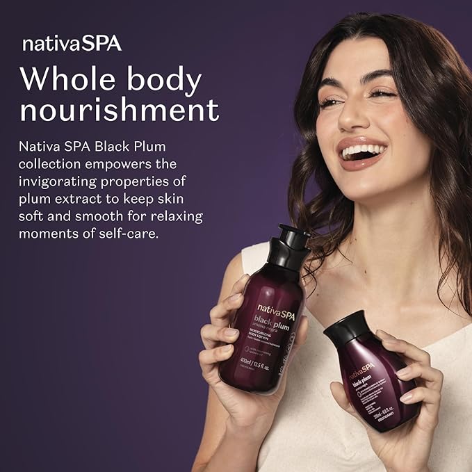 Nativa SPA by O Boticário, Black Plum Body Oil, Scented Moisturizer, Enriched with Purified Quinoa Drops to Boost Hydration, 6.8 Ounce