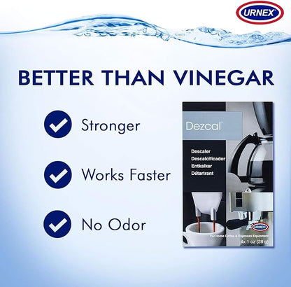 Descaling Powder Solution - 4 Uses - Activated Scale Remover for use with Keurig 1.0/2.0, Home Coffee and Espresso Machines, Kettles, Garment Steamers
