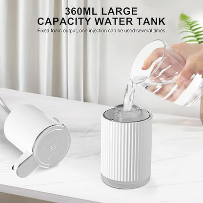 GuDoQi Automatic Touchless Liquid Soap Dispenser, 4-Level Adjustable Foam, USB Rechargeable Hand Soap Dispenser for Bathroom, Kitchen Countertops, 12.2oz/360mL, White