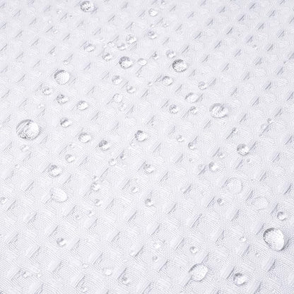 River Dream Stall Heavyweight No Hooks Required Dotted Waffle Weave Shower Curtain with Snap in Liner- 54W x 80H,Hotel Grade,Spa Like Bath Curtain,White