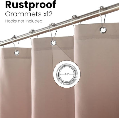 Fabric Shower Curtain, Ombre Burgundy Microfiber Cloth Shower Curtains for Bathroom, Modern Waterproof Bathroom Curtains, 72" W x 72" H