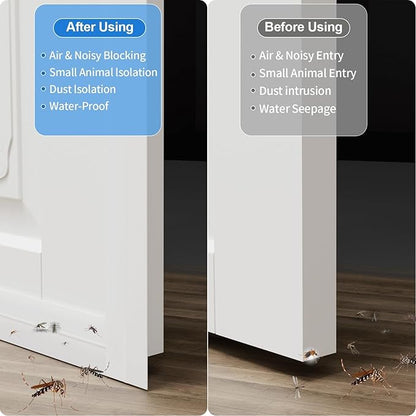 36FT Weather Stripping Door Seal - 2" Silicone Door Draft Seal Tape for Gaps Under Door Weatherstripping Sweep Stopper for Bottom of Shower Door/Sliding Glass Door