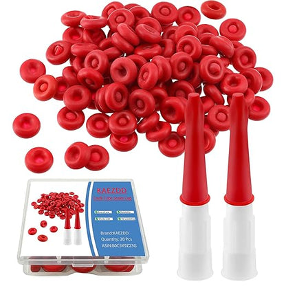 20 Pcs Caulk Tube Sealer Caps, Caulking Gun Tip Caps, Caulking Tool Accessory, Caulk Sealer Saver for Open Caulking Tube Sealing and Preserving, with Storage Box for Easy Storage