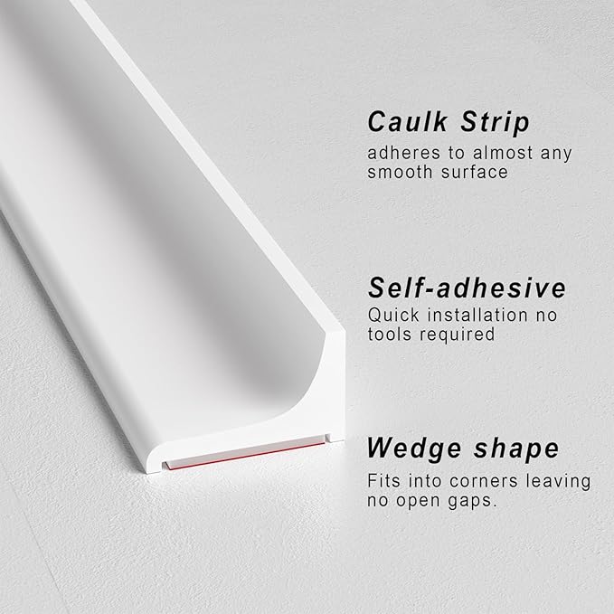 Silicone Shower Threshold Water Dam, Kitchen Sink Splash Guard, Shower Barrier Water Dam(67inch)
