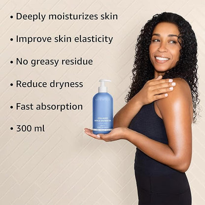 New Miuz Collagen InShower Body Conditioner Natural Post Shower Care Moisturizer for Body Legs Nourishing Bath Oil Oatmeal Honey Vanilla Self care Spa Gift