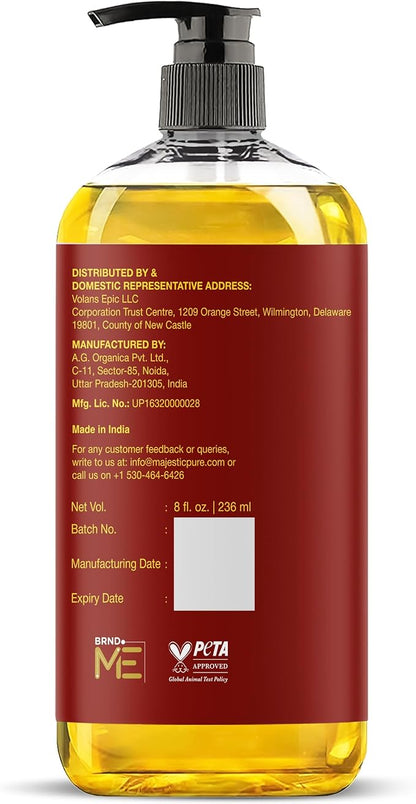Majestic Pure Firming Body Massage Oil with Collagen – Helps Smooth The Appearance of Cellulite & Improve Skin Texture – Refreshing Aromatherapy Body Oil for Legs & Full Body – 8 Fl Oz