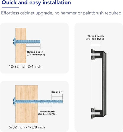 Ravinte Hardware 25 Pack Matte Black Cabinet Pulls, 3-3/4 Inch (96mm) Hole Center Zinc Alloy Drawer Handles for Kitchen Cabinets, Cupboards, Dressers, Square Solid Metal Hardware
