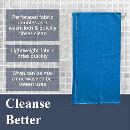 Dignity Bath & Spa Bathing Cover Up for Elderly, Senior & Disabled Men | Provides Privacy & Helps Caregivers with Bathing | Secure & Adjustable | Lightweight, Quick Drying & Non Slip (Men's L/XL)