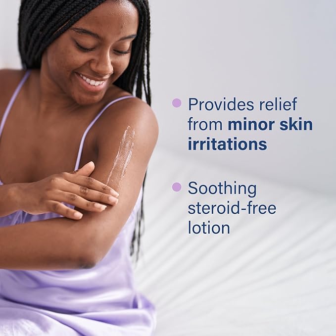 Sarna Sensitive Anti-Itch Lotion, Steroid-Free, Fragrance-Free, Vegan, Hypoallergenic, National Eczema Association Accepted, 1% Pramoxine Hydrochloride, 12 oz (Pack of 2)