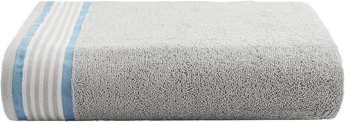 CASA COPENHAGEN He & She 2 Pieces Large Bath Sheet Set- Grey Violet + Dusty Blue, 550 GSM, Designed in Denmark Made of Soft Egyptian Cotton for Bathroom, Kitchen & Shower