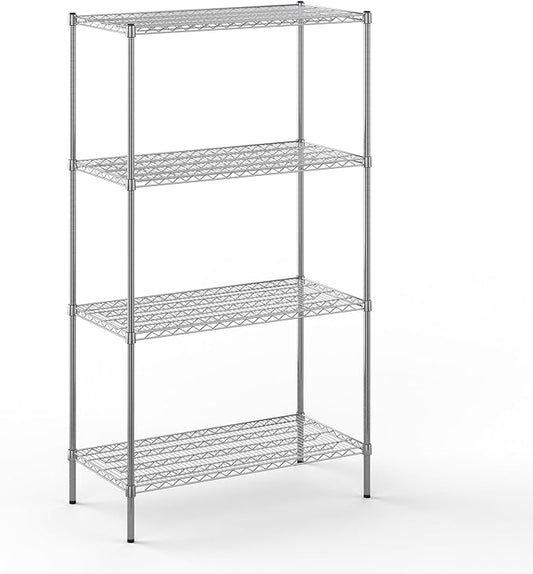 21" Deep x 42" Wide x 74" Height Wire Shelving Kit | 4-Tier | NSF Commercial Storage Rack Unit