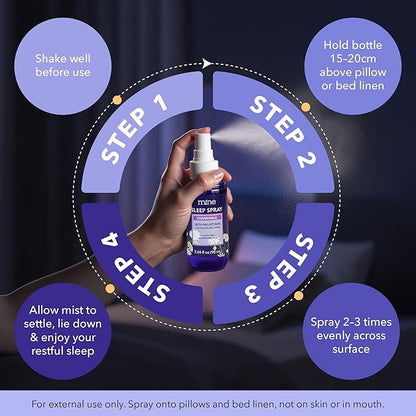 Chamomile Inspired Sleep Spray with Melatonin - Stocking Stuffers for Teen Girls and Women – Natural Pillow Mist for Relaxing Sleep, Self Care Bedtime Spray, Lavender & Cedarwood Blend