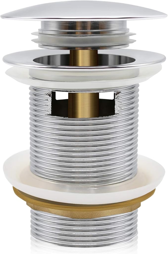 FerdY Pop-up Drain for Freestanding Bathtub, Polished Chrome Finish, cUPC Certification, Freestanding Bathtub Drain Stopper