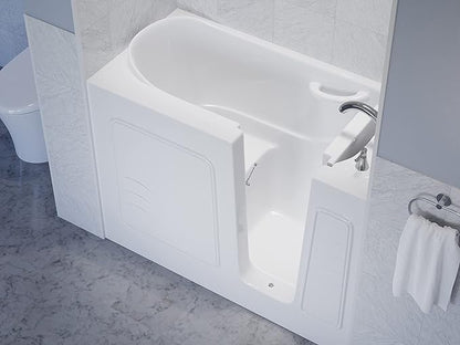 ANZZI Fast Drain Quick Fill Walk-In Right Drain Soaker Tub Chromatherapy LED Lights Acu-Stream Jets Aromatherapy | ADA-Compliant Safety Tub with Durable Gelcoat 53"x26"