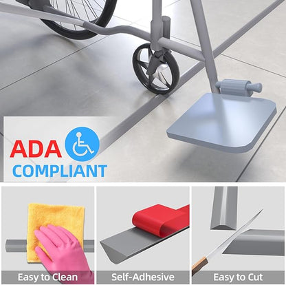 Duzzy 39 Inch Collapsible Shower Water Dam, Shower Threshold Water Stopper Barrier and Retention System and Keeps Water Inside Threshold Dry and Wet Separation, Suitable for Bathroom & Kitchen