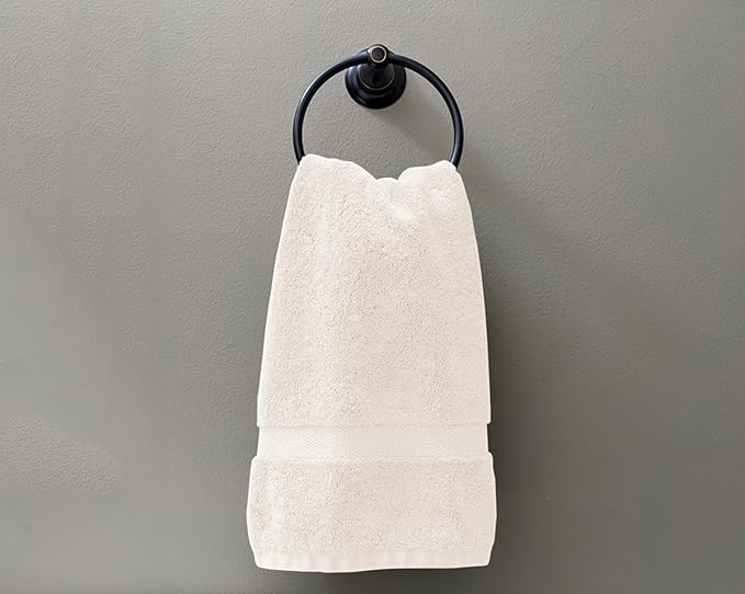 Delara 100% Organic Cotton Towels 650 GSM Plush Feather Touch Quick Dry Hand Towel, Pack of 12 GOTS Certified, Oeko-Tex Green Certified, Organic Cotton Hand Towel, 20"X30"